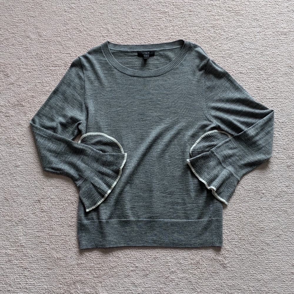 J. Crew 100% merino wool long sleeve knit, size M
